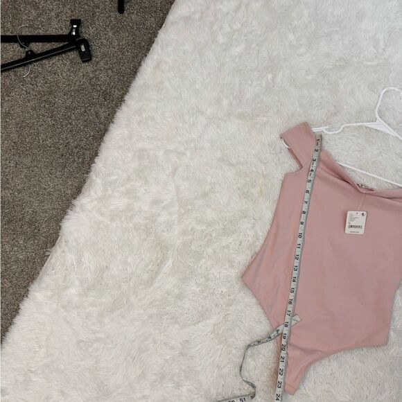 Free People Off to the Races Boatneck Bodysuit in Ballet Slipper Size XS NWT - Picture 7 of 10